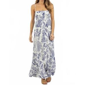 NEW OLIVACEOUS henny floral maxi dress in blue